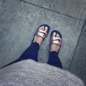 Nike Rose Gold Slides